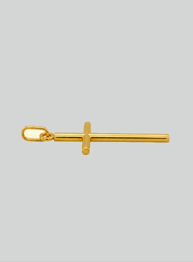 Schmuck Anhänger Kreuz Rund aus 375er Gelbgold (pic 4)