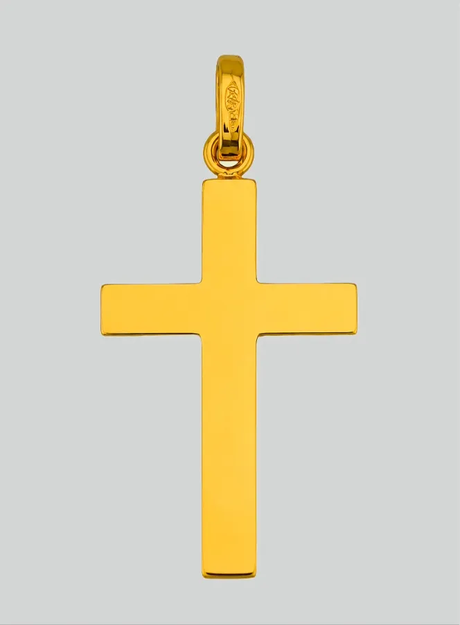Anhänger Kreuz Christi Diamantiert - Gelbgold (pic 3)
