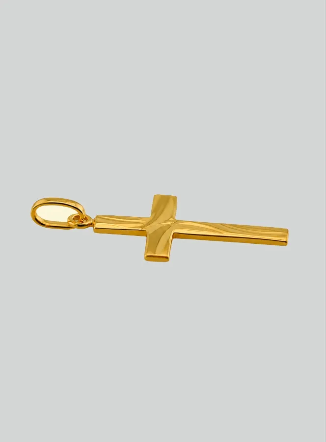 Anhänger Kreuz Christi Diamantiert - Gelbgold (pic 4)
