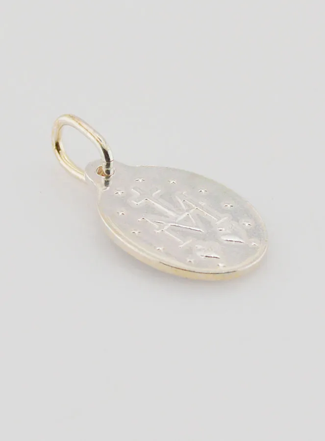 Anhänger Wundertätige Medaille Silberfarben - Blau Emalliert - 15mm (pic 4)