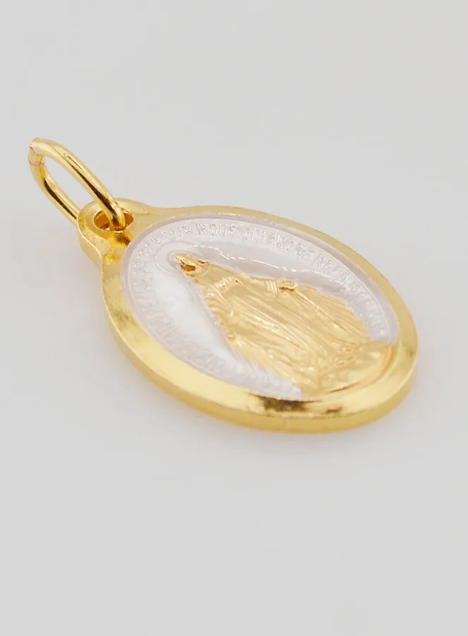 Anhänger Wundertätige Medaille 24 Karat Feingold und Silber - 25mm (pic 3)