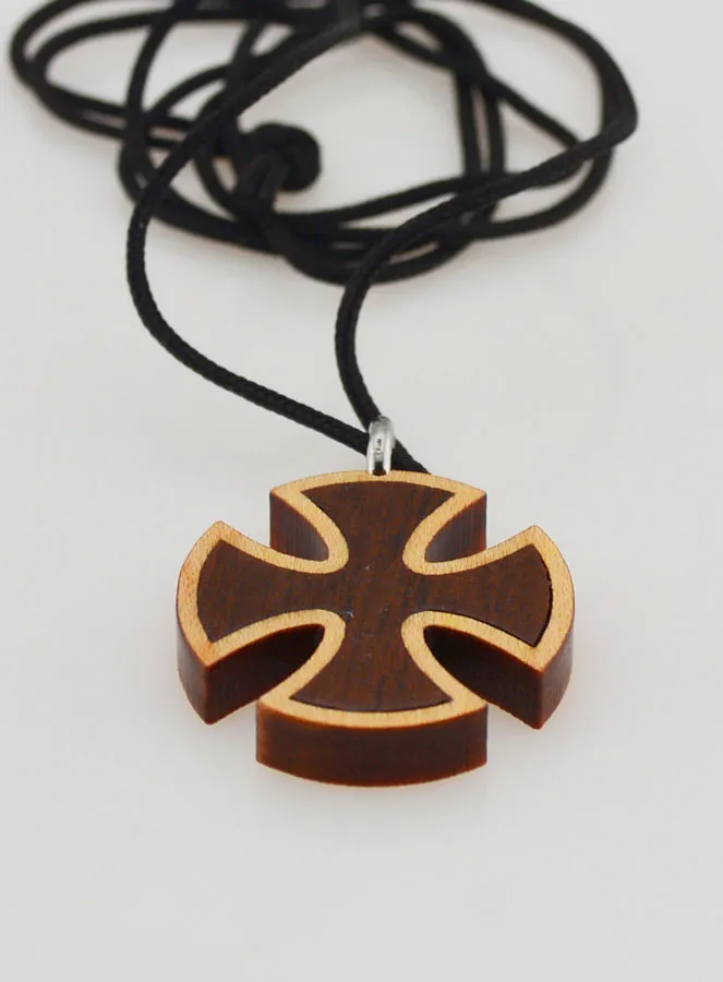 Anhänger Kreuz aus Holz Viereck (pic 3)