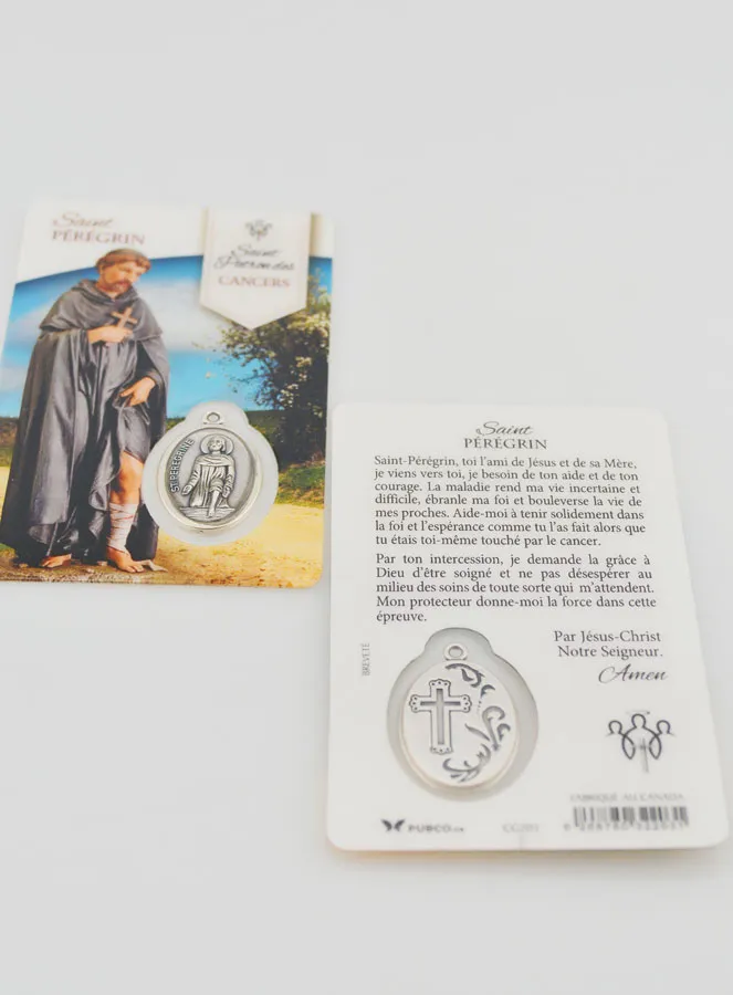 Gebetskarte Hl Peregrin mit Medaille (pic 4)