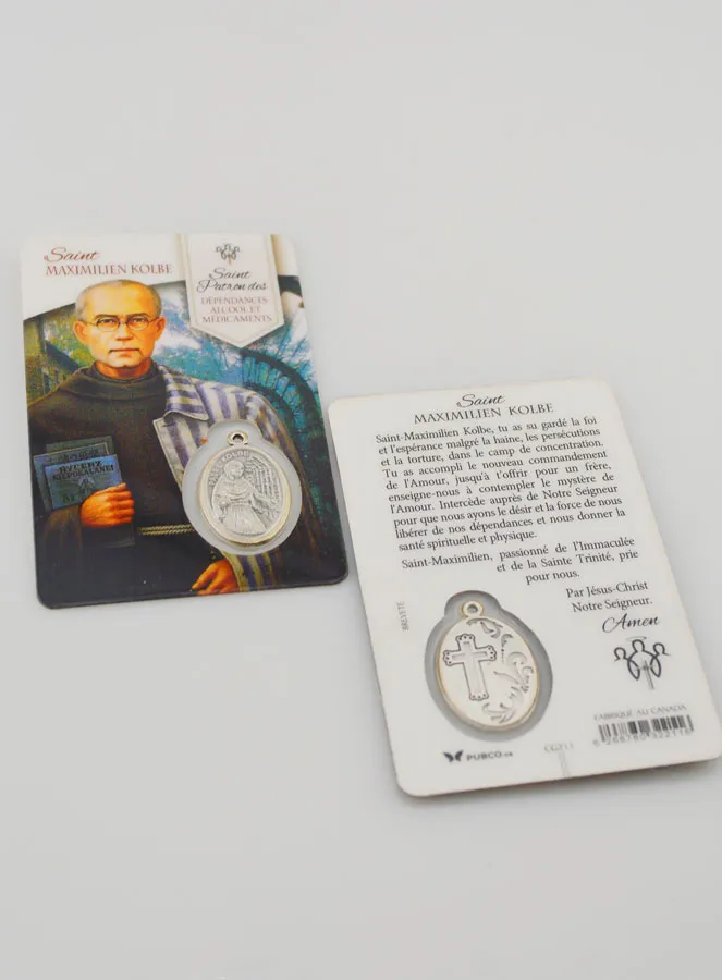 Gebetskarte Heiliger Maximilian Kolbe mit Medaille (pic 4)