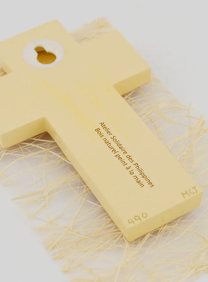 Kinder-Kreuz Kerze Alpha Omega - Beige (pic 4)