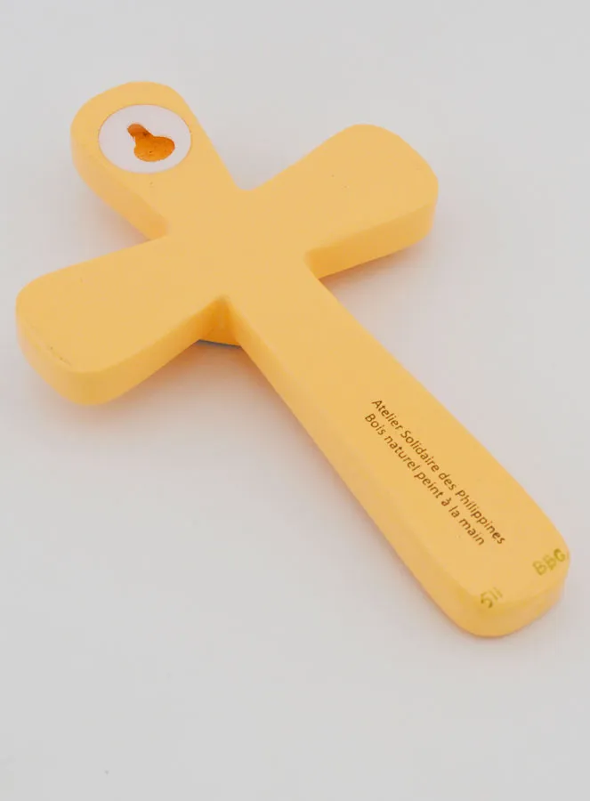 Kinderkreuz Orange und Herz Blau - 15cm (pic 4)
