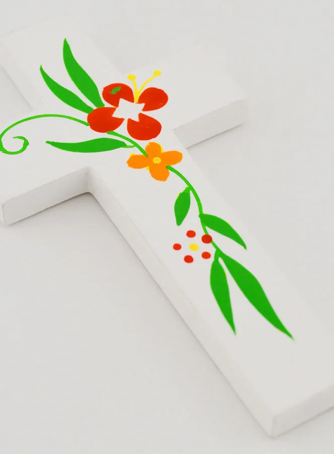 Kinderkreuz aus Holz - Frühlingsblumen (pic 3)
