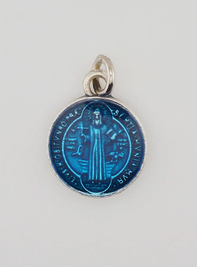 Anhänger Benediktus Medaille Blau - 1.5cm (pic 4)
