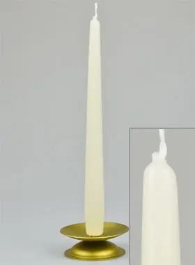Spitzkerze Wollweiß - 25cm (pic 1)