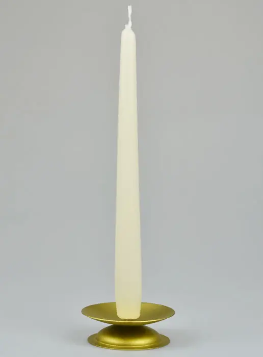 Tischkerze Leuchterkerze Wollweiß - 25cm (pic 2)