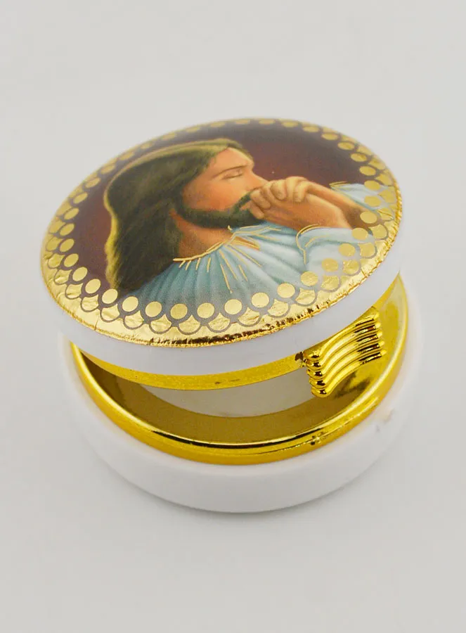 Hostienbehälter Abbildung Jesus Christus Betend - 5 cm (pic 4)