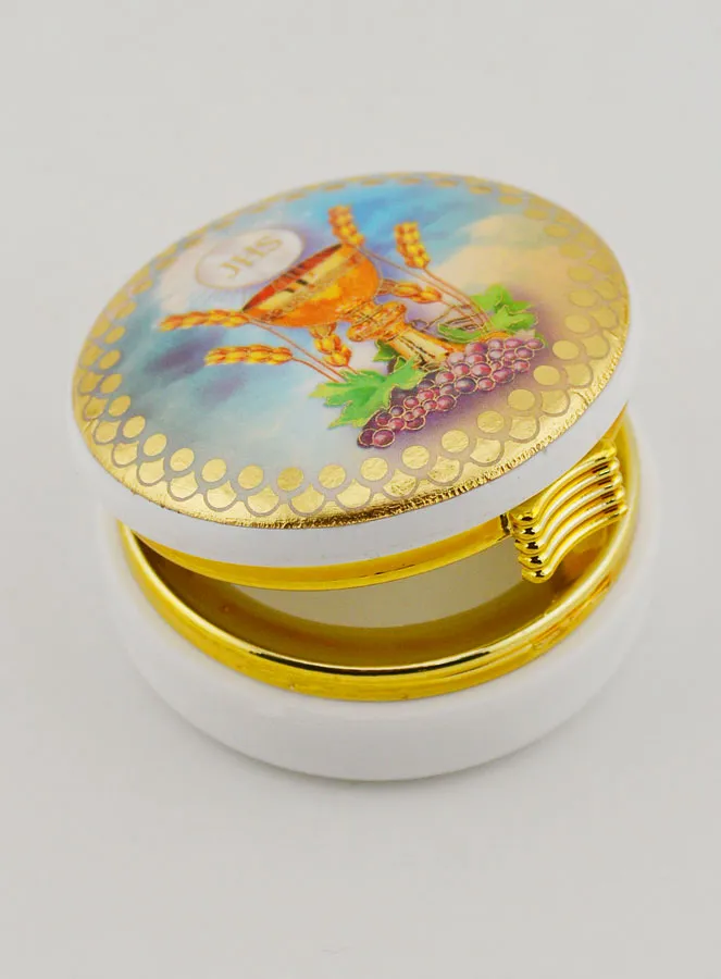 Hostiendose Abbildung Kommunion Wein und Brot des Lebens - 5 cm (pic 4)