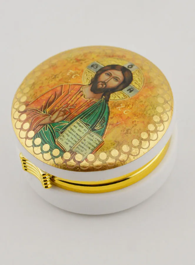 Hostien Dose Abbildung Jesus Pantokrator - 5 cm (pic 4)
