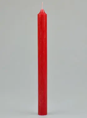 Tischkerze Leuchterkerze Rubinrot Rustic - 25cm (pic 1)