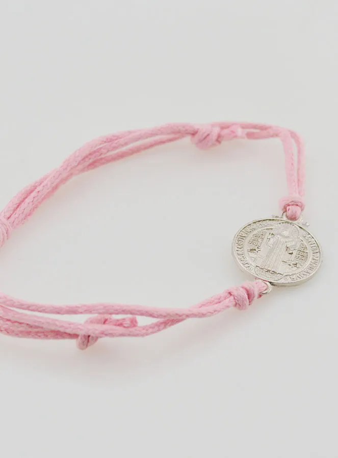 Armband mit Medaille Heiliger Benedikt - Hell Rosa (pic 4)