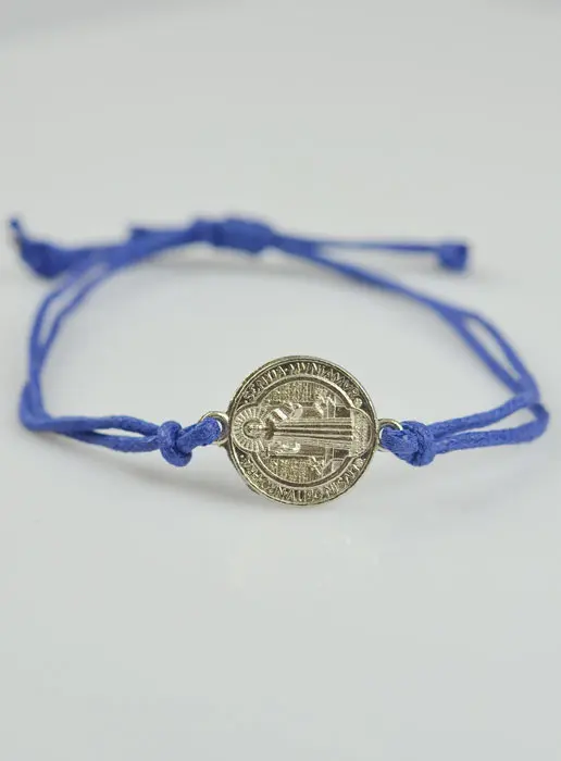 Armband mit Medaille Heiliger Benedikt - Blau (pic 1)