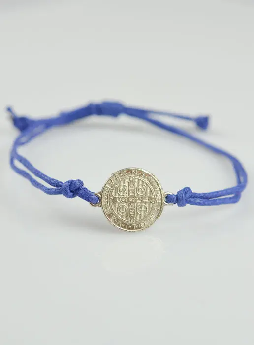 Armband mit Medaille Heiliger Benedikt - Blau (pic 3)