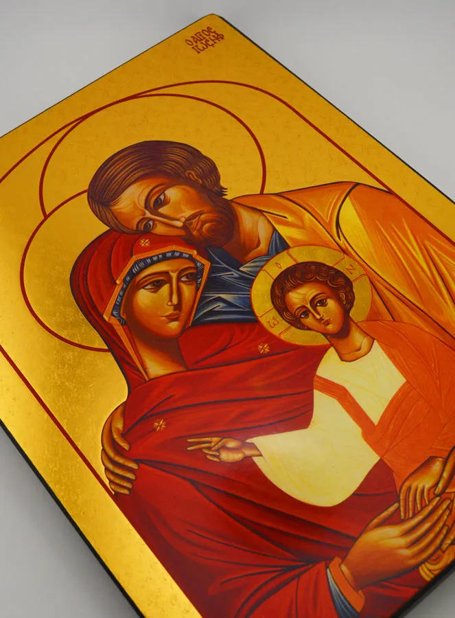 Byzantinische Ikone der Heiligen Familie von Nazareth - 24 cm (pic 3)