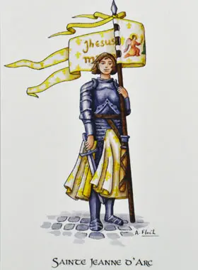 Gebetskarte mit Bild - Heilige Jeanne d'Arc (pic 1)