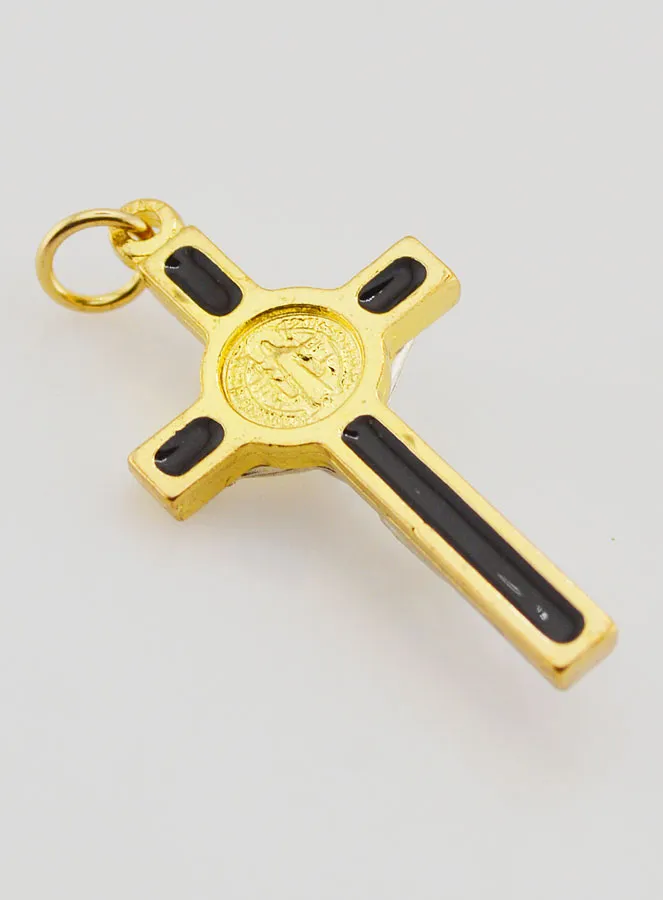 Anhänger Benediktuskreuz Goldfarben & Schwarz (pic 4)
