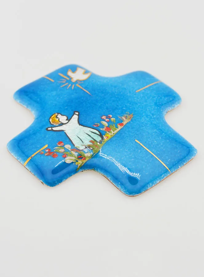 Kreuz Garten des Heiligen Geistes Türkis Emaille von Libanon (pic 3)