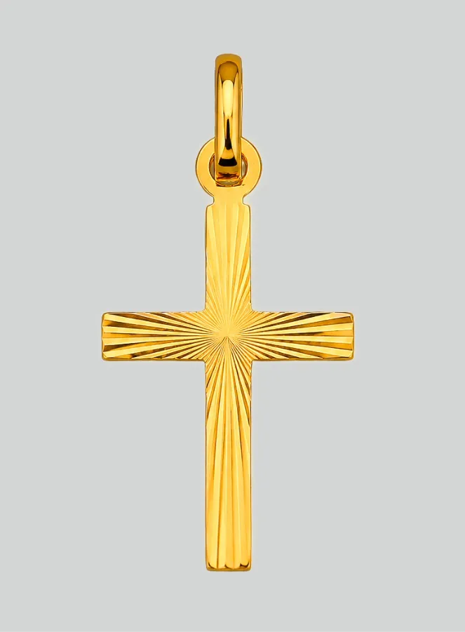 Anhänger Kreuz Jesu - 18 Karat Gold Gelbgold (pic 3)