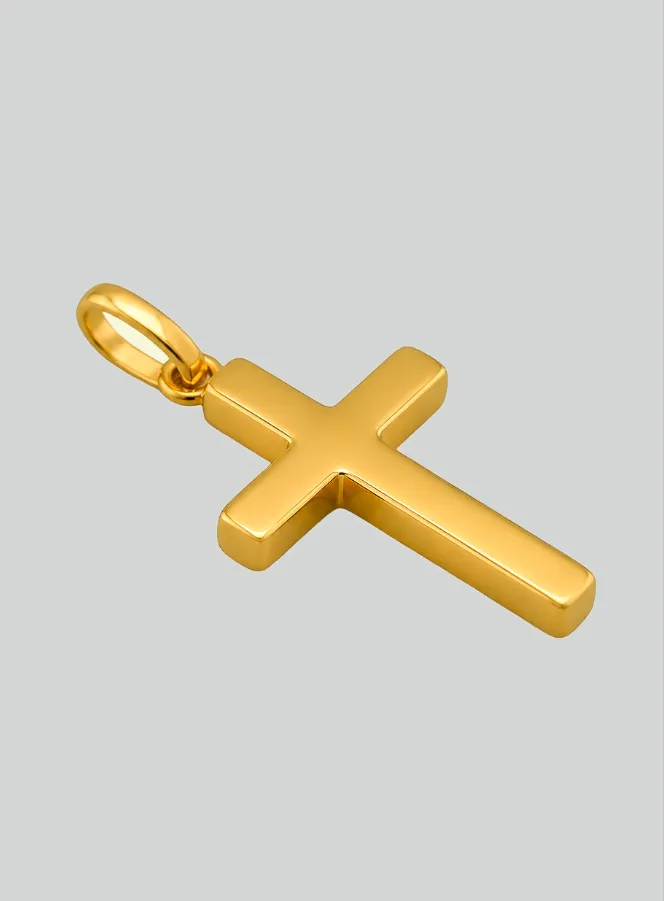Anhänger Kreuz Jesus Christus - 15mm - 18 Karat Gold (pic 2)