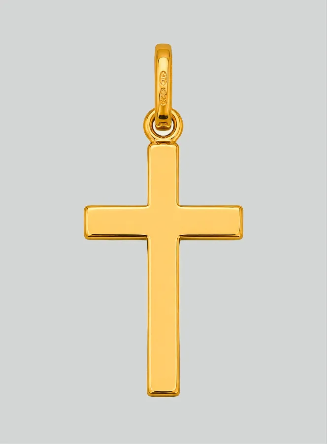Anhänger Kreuz Jesus Christus - 15mm - 18 Karat Gold (pic 3)