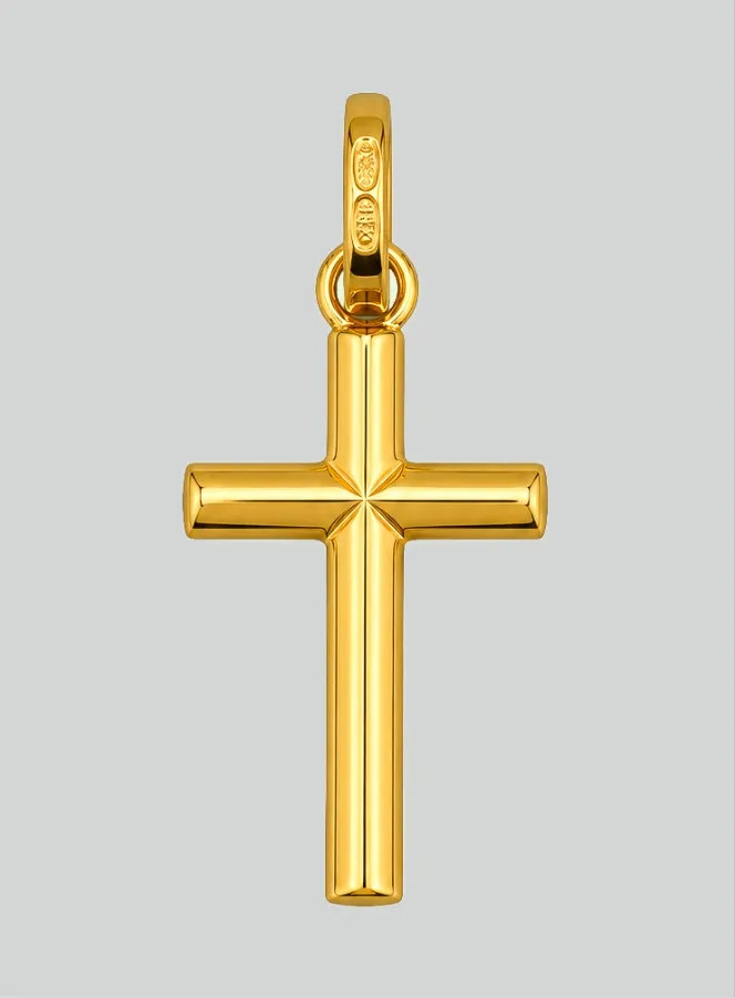 Jesus Kreuz Anhänger - 10mm - Massiv 18 Karat Gold (pic 3)