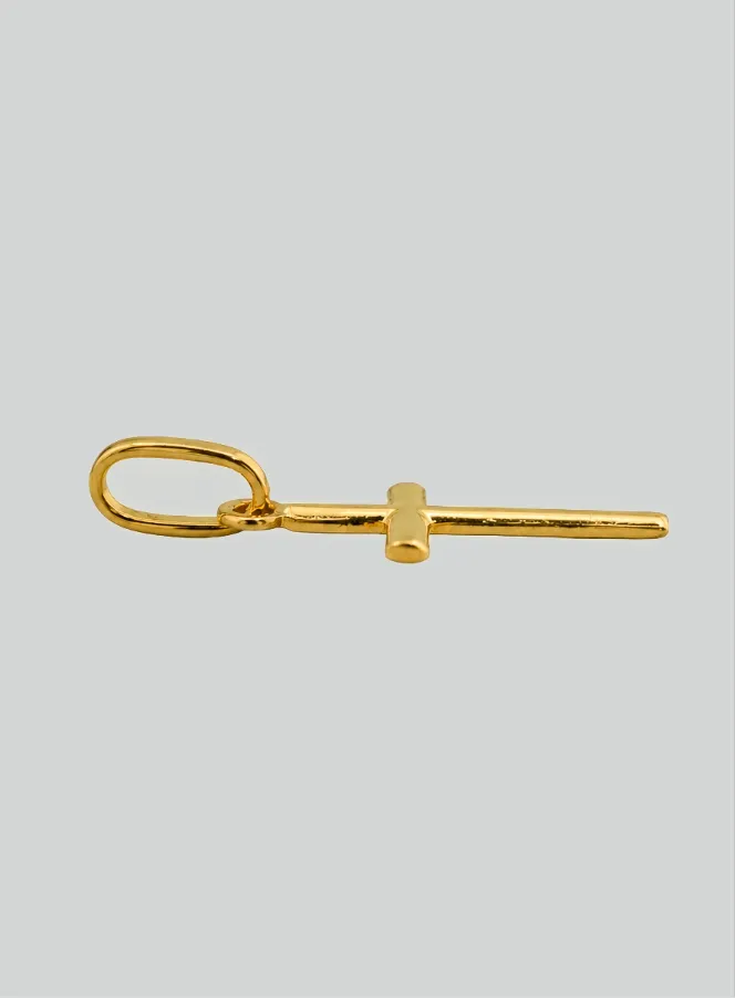 Jesus Kreuz Anhänger - 10mm - Massiv 18 Karat Gold (pic 4)