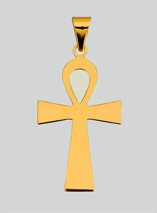Anhänger Ägyptisches Kreuz - 22mm - Massiv 18 Karat Gold (pic 3)