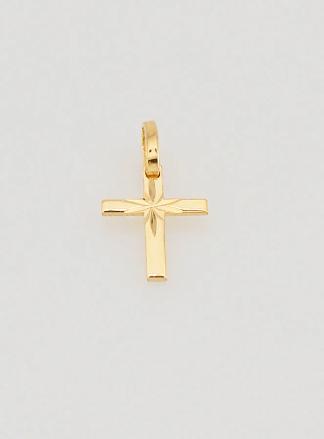 Anhänger Kreuz Stern der Weisen - 10mm - Massiv Gold 18 Karat (pic 2)