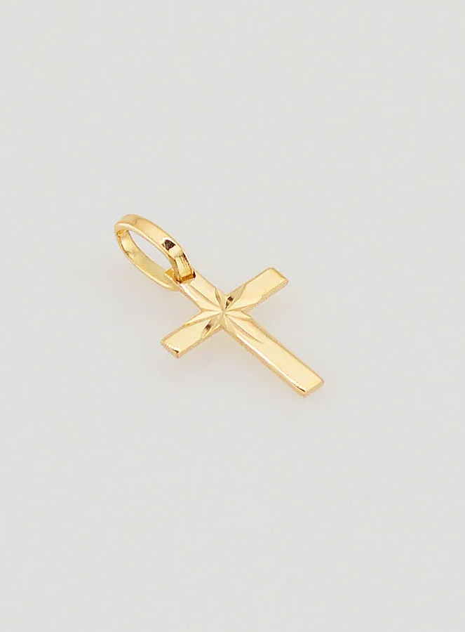 Anhänger Kreuz Stern der Weisen - 10mm - Massiv Gold 18 Karat (pic 3)