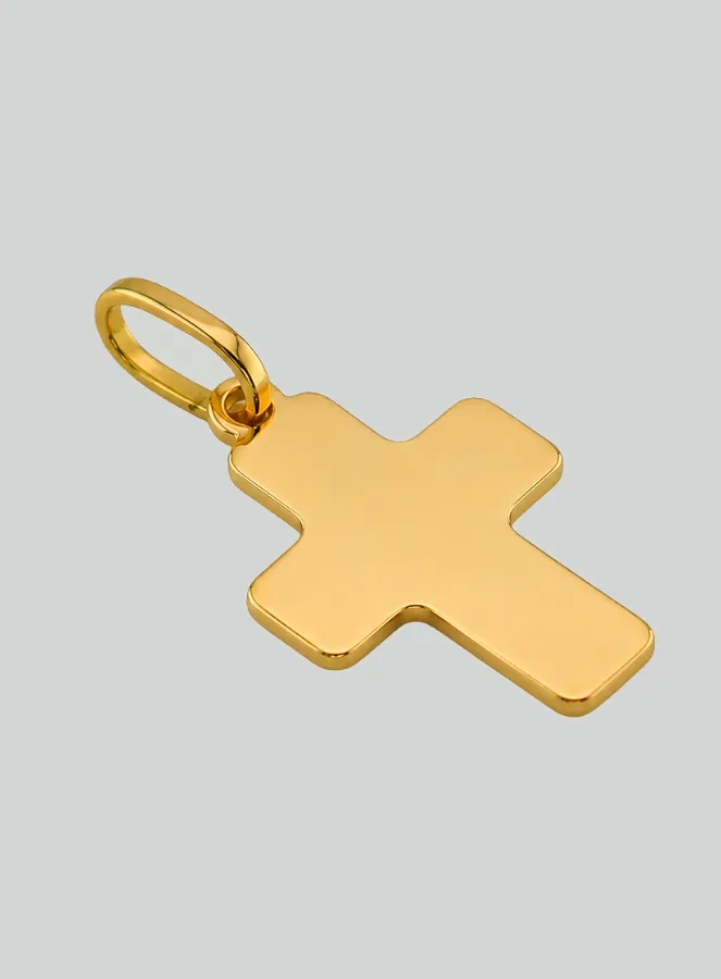 Anhänger Kreuz Klassisch - 15mm - Massiv Gold 18 Karat (pic 2)
