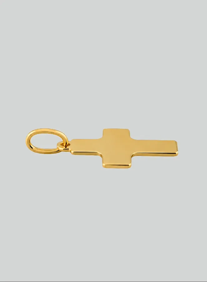 Anhänger Kreuz Klassisch - 15mm - Massiv Gold 18 Karat (pic 4)