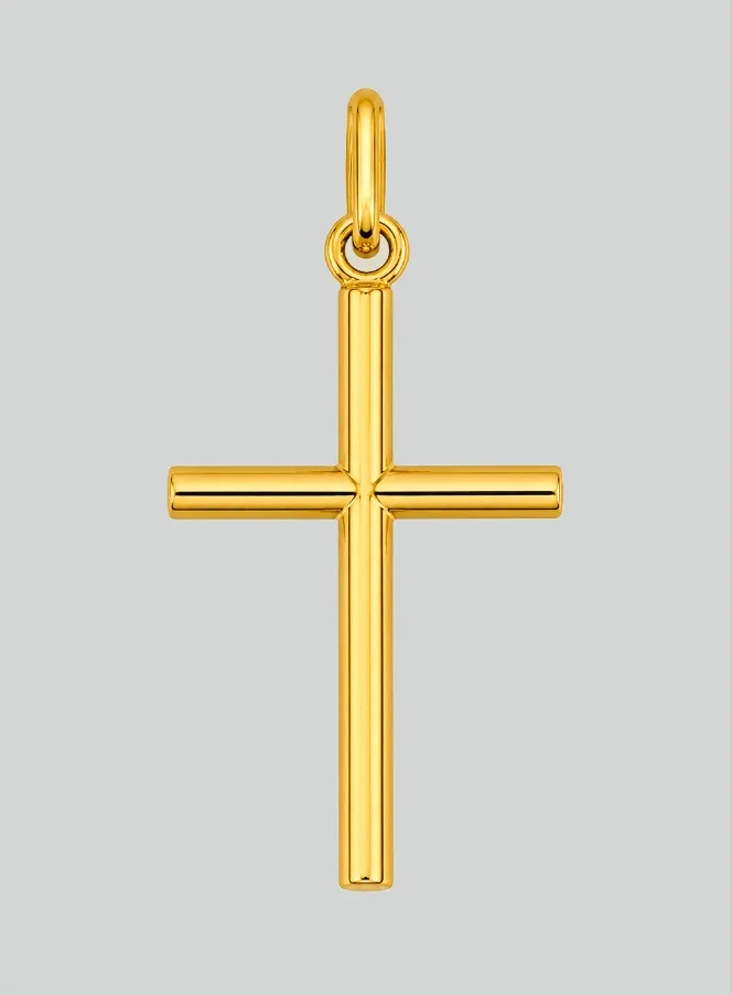 Klassischer Kreuz Anhänger - 22mm - 18 Karat Massiv Gold (pic 3)