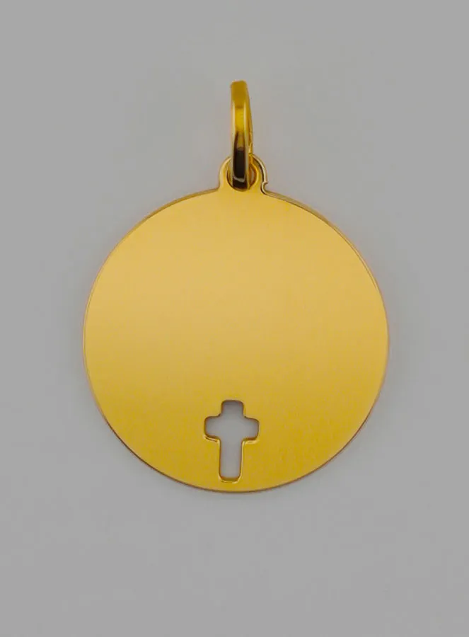 Anhänger Kreuz Jesu - 16mm - Massiv Gold 18 Karat (pic 4)