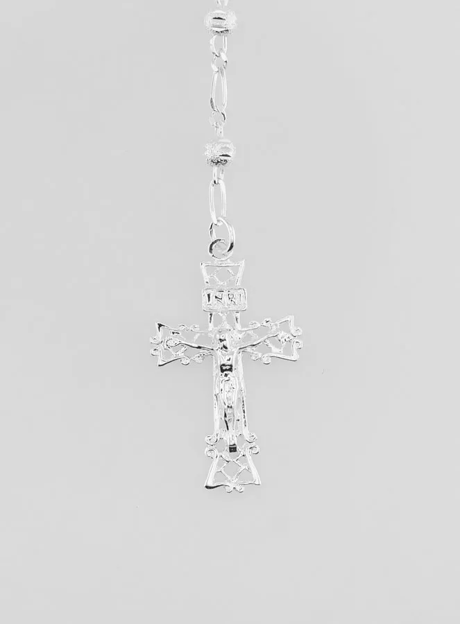 Rosenkranz Massiv 925er Silber - Glänzende Perlen 3mm (pic 3)