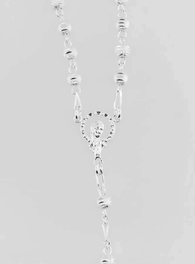 Rosenkranz Massiv 925er Silber - Glänzende Perlen 3mm (pic 4)