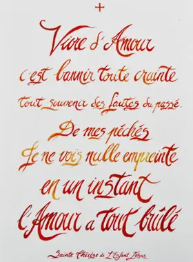 Gebetskarte - Aus Liebe leben - Heilige Therese (pic 1)