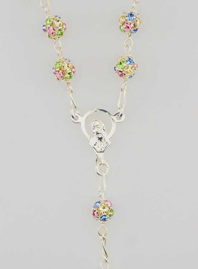 Rosenkranz Massiv Silber & Kristall Perlen 6mm (pic 4)