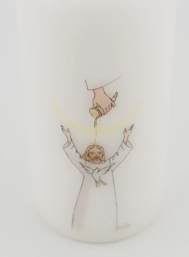 Kerze zur Firmung - Salbung Blondes Mädchen (pic 4)