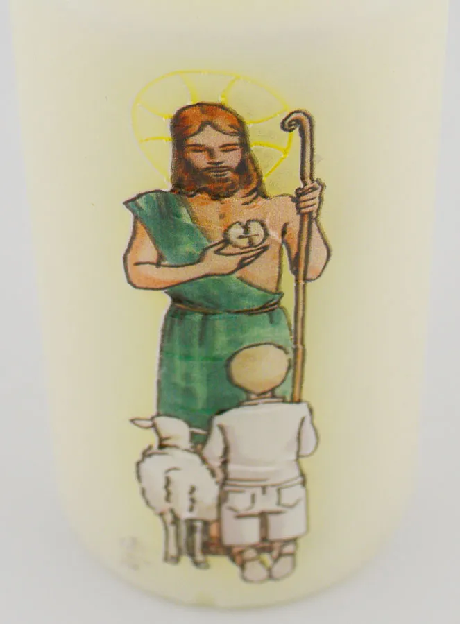 Erstkommunion Kerze Jesus der Gute Hirte & Blonder Junge (pic 4)
