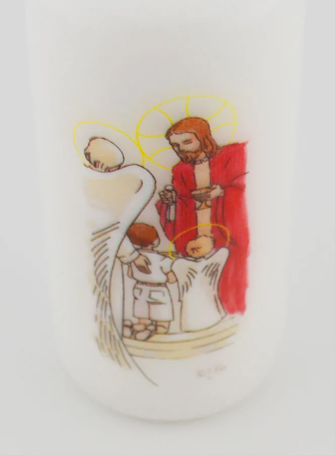 Erstkommunion Kerze Brot der Engel - Junge mit Braunem Haar (pic 4)