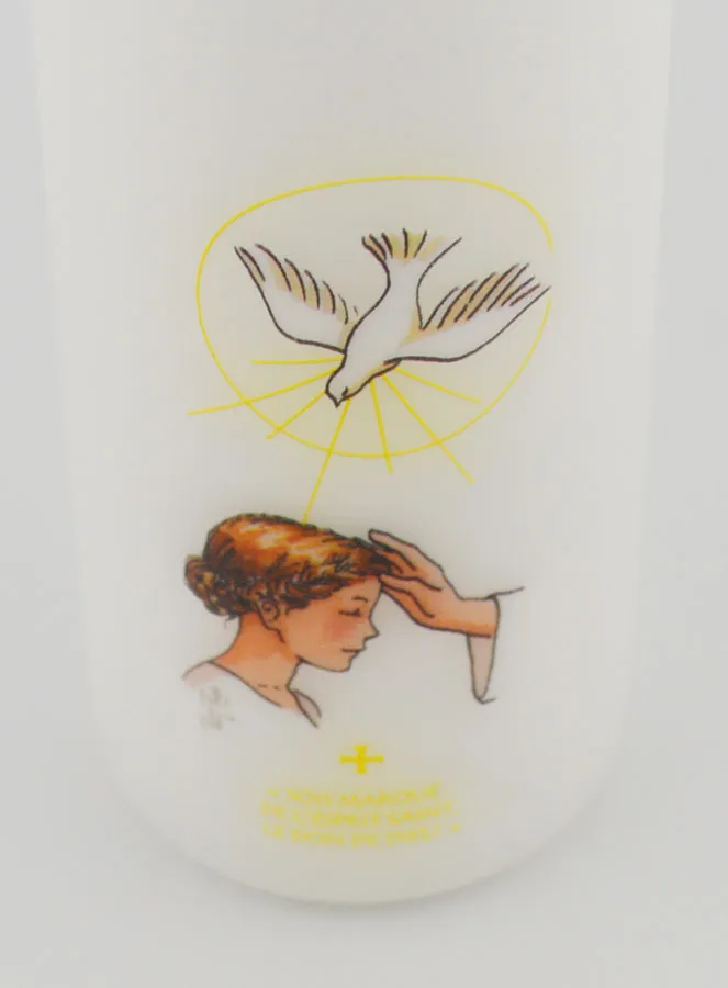 Kerze zur Firmung Geschenk Gottes - Mädchen mit Braunem Haar (pic 4)