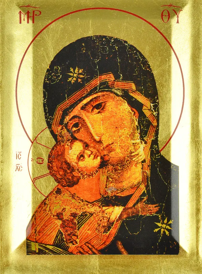 Ikone Maria - Muttergottes von Vladimir - 18cm (pic 3)