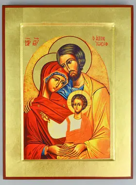 Byzantinische Ikone Heilige Familie - 24 cm (pic 1)