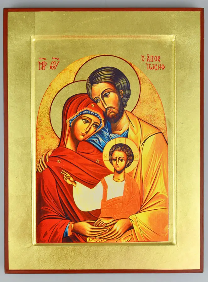 Byzantinische Ikone Heilige Familie - 24 cm (pic 2)