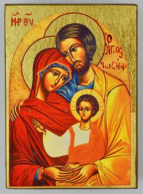 Religiöse Ikone Heilige Familie - 9cm (pic 1)