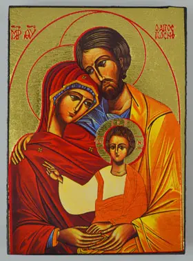 Kleine Religiöse Ikone - Heilige Familie - 9 cm (pic 1)